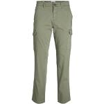 Pantalones cargo verdes de algodón ancho W30 Jack Jones para hombre 
