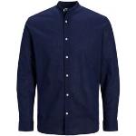 Camisas azul marino de lino de lino  rebajadas informales Jack Jones para hombre 