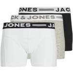 JACK & JONES Sense Trunks 3-Pack Noos Jr Pantalones Cortos, Gris (Light Grey Melange Black/White), 128 (Pack de 3) para Niños