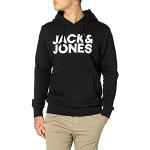 Sudaderas negras de algodón con capucha rebajadas Jack Jones talla XL para hombre 