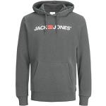 Sudaderas grises de poliester con capucha con logo Jack Jones talla XS para hombre 