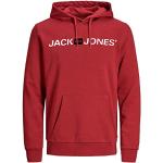 Sudaderas rojas con capucha manga larga con logo Jack Jones talla S para hombre 
