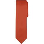 Jacob Alexander Men's Slim Width 2.75" Solid Color Tie - Rust
