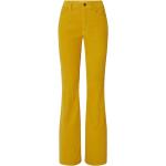 Pantalones amarillos de terciopelo de cintura alta vintage con logo Jacob Cohen para mujer 