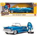 Jada Toys M&Ms Blue & 1956 Cadillac Eldorado 1:24 vehículo y Figura Coleccionable M&M