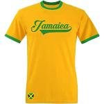 Jamaika Ringer Retro TS - Camiseta de manga corta para hombre, diseño de Jamaica amarillo M