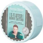 Jamie Oliver – Moldes para Galletas, diseño Estriado Puerto Azul, Tin – Juego de 5