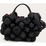 Bolsos negros de rafia de mano de piel JAMIN PUECH con crochet 