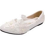 Zapatos de perlas de novia con tacón de 7 a 9cm de encaje con perlas talla 38,5 para mujer 