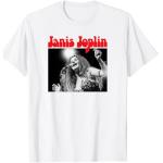 Camisetas blancas de encaje con encaje  Janis Joplin de encaje talla S para hombre 