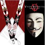Japansai Lanyard V de Vendetta | Cordón para el Cuello | No Pierdas más tus Llaves | Llavero para Móvil Mascarilla Teléfono y Llaves| Regalo Original