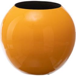 Jarrón bola de cerámica amarillo de Ø 24x20 cm