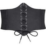 Cinturones elásticos negros de poliester largo 110 vintage talla L para mujer 
