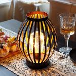 Lámparas marrones de bronce de mesa vintage 