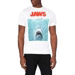 Jaws Póster de película Camiseta-Camisa, Blanco (White White), M para Hombre