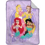 Mantas lila de lana Princesas Disney 130x150 