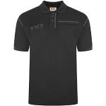 JCB Workwear - Polo de trabajo comercial - Camisa para hombre para acentos de trabajo - Bolsillo con cremallera para teléfono - Camisa 100% algodón - Negro, Negro, XL