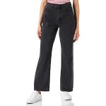 Pantalones grises de denim de cintura alta JDY con cinturón talla L para mujer 