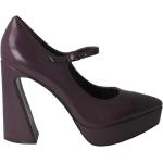 Jeannot, Zapato de Mujer de Cuero Violeta con Correa de Tobillo Ajustable Purple, Mujer, Talla: 38 EU