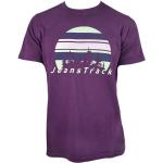 Camisetas deportivas orgánicas lila de algodón rebajadas manga corta con cuello redondo informales con logo talla XL de materiales sostenibles para hombre 