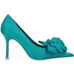 Zapatos azules de goma de tacón con tacón de aguja floreados Jeffrey Campbell talla 38 para mujer 