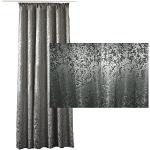 Visillos grises de poliester opacos modernos con acabado brillante 