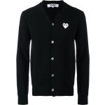 Cárdigans negros de jersey manga larga con escote V de punto Comme des Garçons PLAY para hombre 
