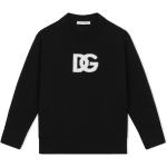 Sudaderas negras de jersey con capucha infantiles con logo Dolce & Gabbana 