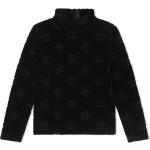 Sudaderas negras de algodón con capucha infantiles con logo Dolce & Gabbana 