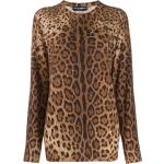 Jerséis marrones de jersey cuello redondo manga larga con cuello redondo cachemira Dolce & Gabbana talla 3XL para mujer 