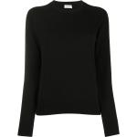 Jerséis negros de jersey cuello redondo manga larga con cuello redondo de punto Saint Laurent Paris para mujer 
