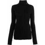Jerséis negros de jersey cuello vuelto manga larga con cuello alto de punto Saint Laurent Paris para mujer 