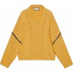 Jerséis amarillos de lana de punto con escote V de punto Gucci talla M para hombre 