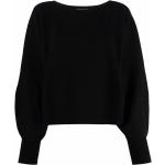 Jerséis negros de jersey cuello redondo rebajados manga larga con cuello redondo de punto Alberta Ferretti talla XL para mujer 