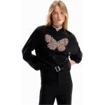 Cárdigans negros de jersey manga larga con cuello redondo de punto Desigual talla XL para mujer 
