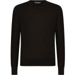 Jerséis negros de jersey cuello redondo manga larga con cuello redondo de punto Dolce & Gabbana para hombre 