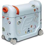 JetKids de Stokke BedBox, Azul Cielo - Maleta Infantil Convertible en Cama de avión para niños de 3 a 7 años - Ayuda a tu Hijo a Relajarse y Dormir en el avión - Aprobada por Muchas aerolíneas