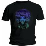 Jimi Hendrix Camiseta de manga corta Afro Speech Black M
