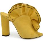 Sandalias amarillas de ante de cuero rebajadas de punta abierta Jimmy Choo talla 34 para mujer 