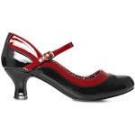 Zapatos rojos de charol de tacón con hebilla con tacón de 5 a 7cm vintage floreados JOE BROWNS talla 38 para mujer 
