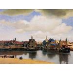 Wee Blue Coo Johannes Vermeer View Of Delft Old Master Painting Art Print Poster Wall Decor 12X16 Inch