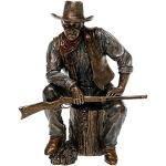 John Wayne Sitting On Log Bronze Statue - 51284