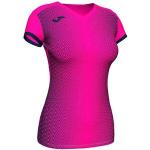 Camisetas deportivas rosa neón Joma para mujer 