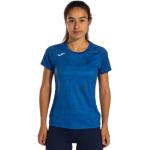 Camisetas deportivas azules de poliester rebajadas de punto Joma Elite talla L para mujer 