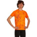 Camisetas deportivas naranja de poliester rebajadas manga corta de punto Joma Elite talla S para hombre 