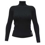 Camisetas deportivas orgánicas negras de algodón rebajadas con cuello alto de punto Joma talla M de materiales sostenibles para mujer 