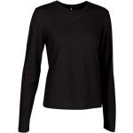 Camisetas deportivas orgánicas negras de algodón manga larga con logo Joma talla S de materiales sostenibles para mujer 