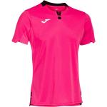 Camisetas deportivas rosas de goma rebajadas manga corta con cuello redondo transpirables con logo Joma talla XL para hombre 