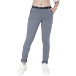 Pantalones chinos grises con lunares con cinturón talla S para mujer 