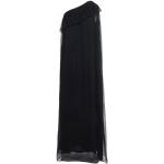 Vestidos largos negros de viscosa maxi con escote asimétrico JUCCA talla XS para mujer 